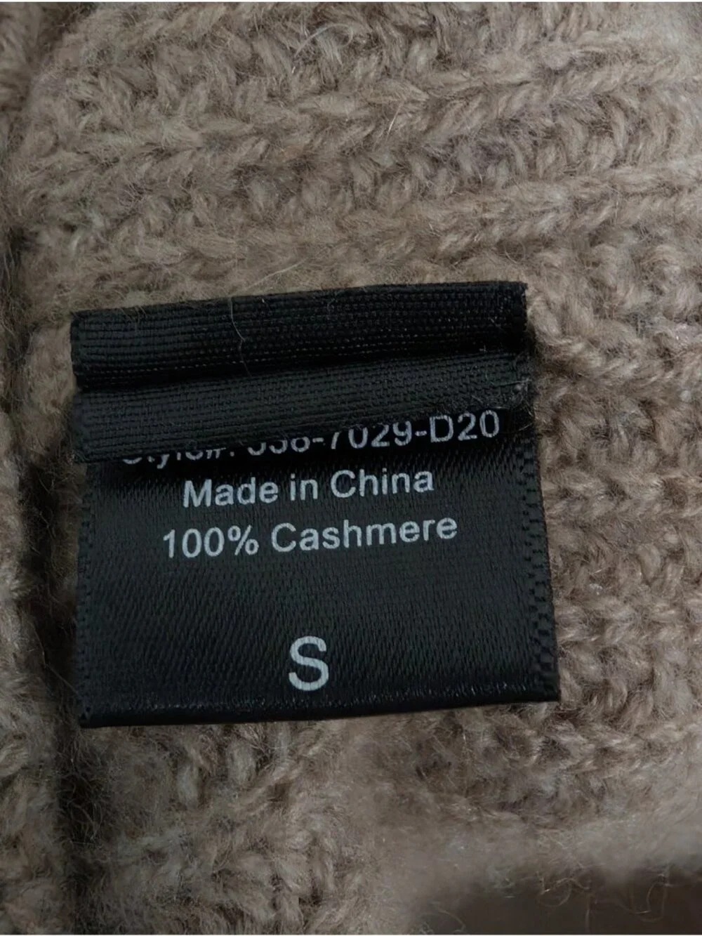 JENNI KAYNE Cashmere Fisherman Sweater Undyed Stone Size Small Quite Luxury - Picture 5 of 8